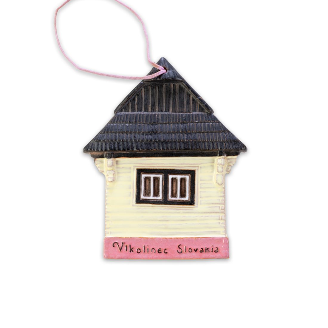Ceramic hanging medal of Vilkolinec village SK 05