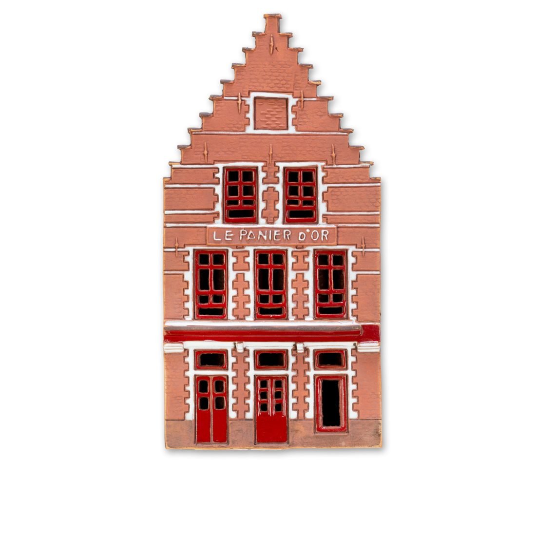 Ceramic plaque of original house in Bruges BEL PL 34