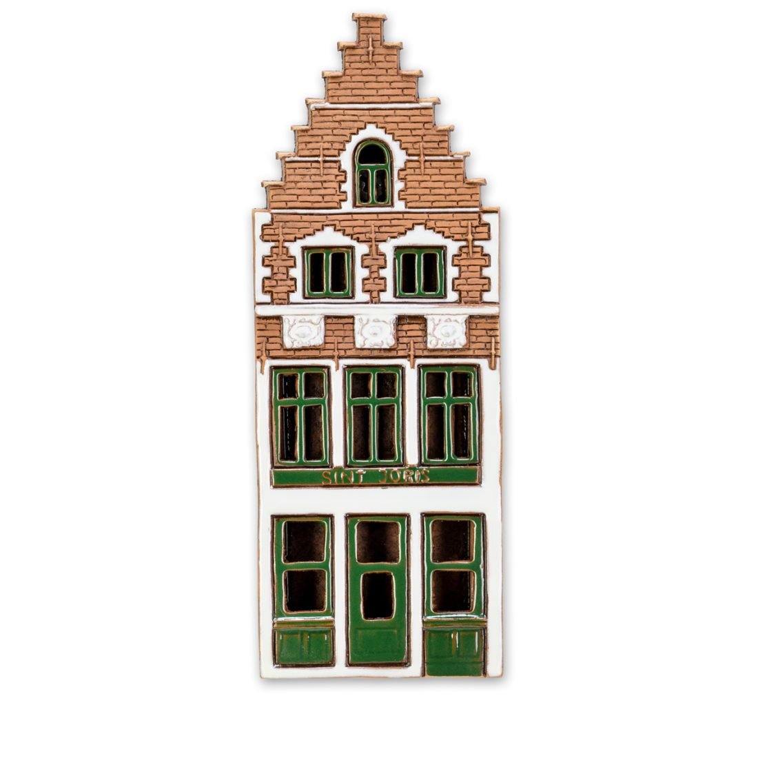 Ceramic plaque of original house in Bruges BEL PL 35