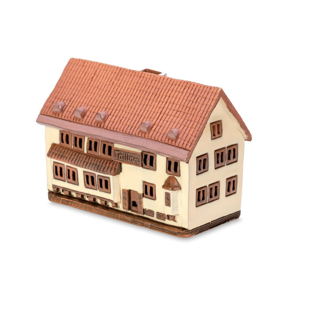 Handgemachte keramische Miniatur, originalgetreue Kopie eines Gebäudes in Tallinn TALL 07 mini