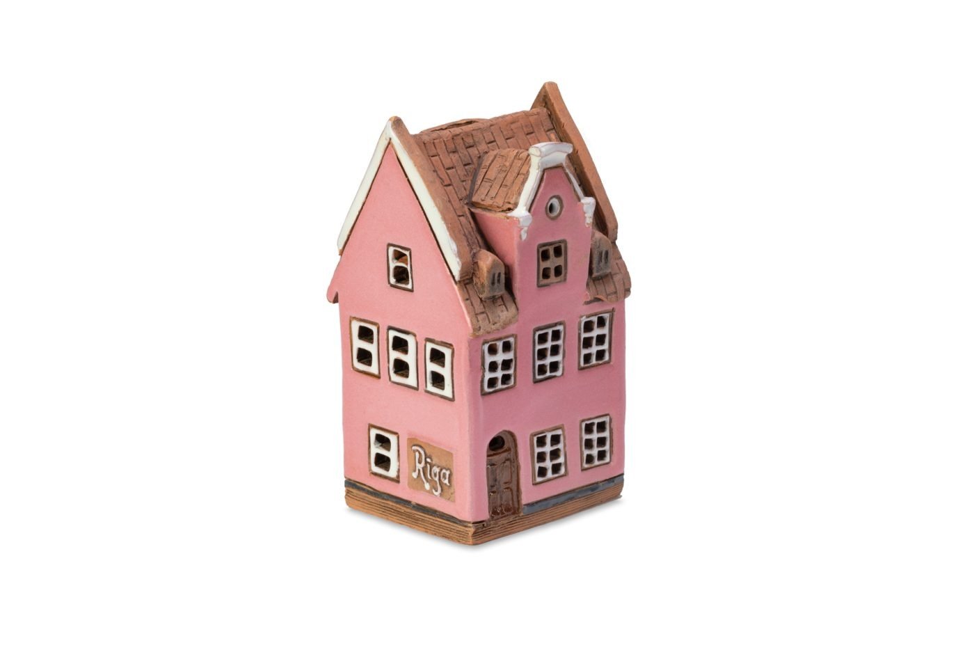 Handgemachte keramische Miniatur, originalgetreue Kopie eines Gebäudes in Riga LV 07 mini