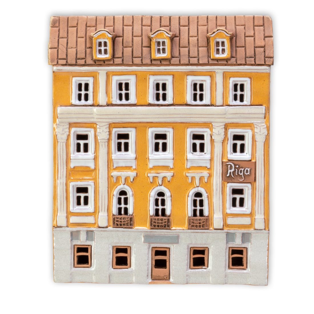 Ceramic plaque of original house in Riga LV 18 PL