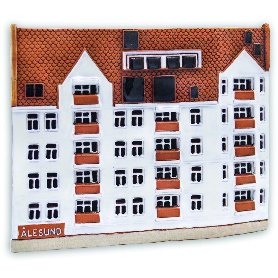 Ceramic plaque of original house in Alesund A 06 PL