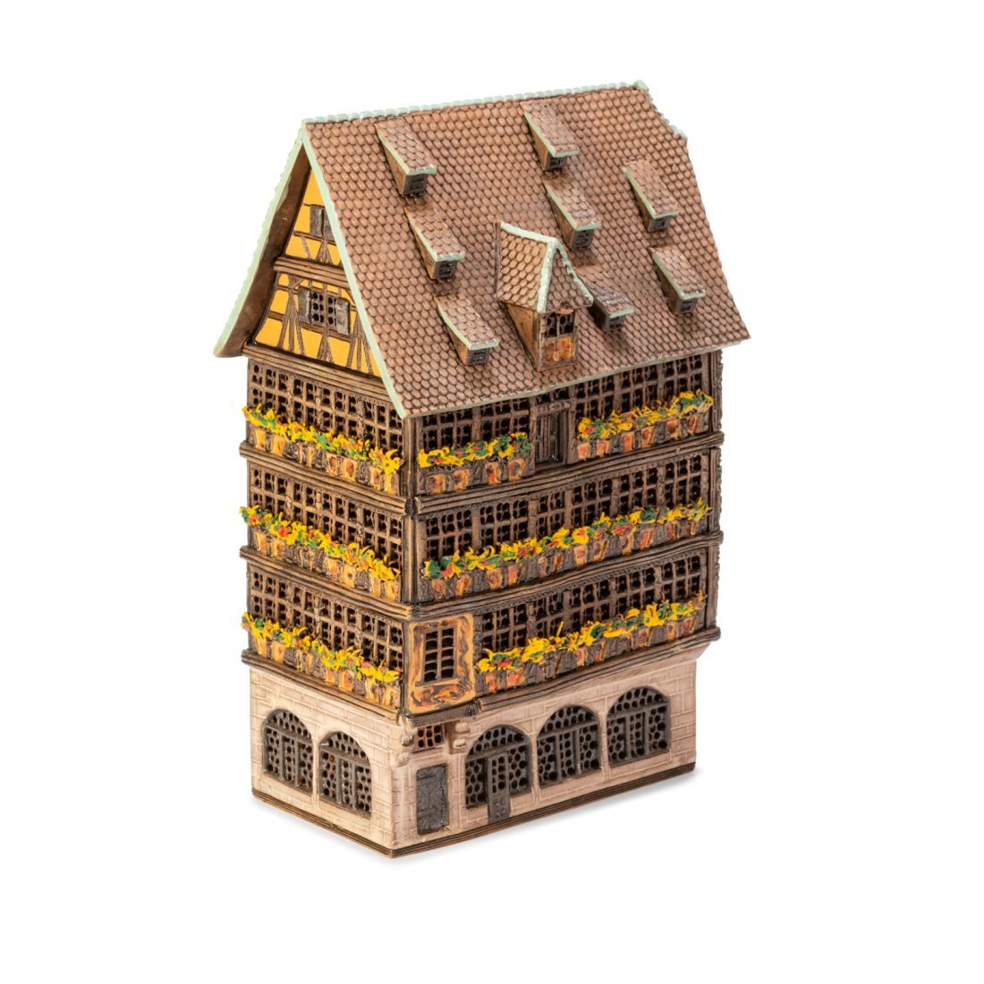 Ceramic miniature of the Kammerzell House in Alsace ALS 184 VA