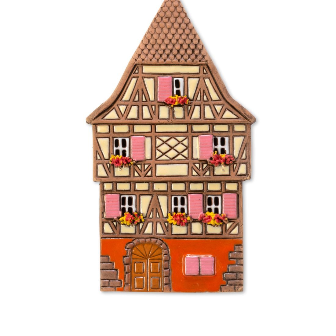 Ceramic plaque of original house in Alsace ALS 194 PL 1