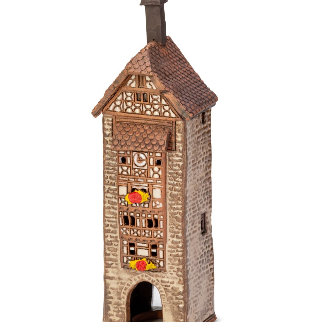 Ceramic miniature of the old town gate of the village Riquewihr ALS 305 MINI