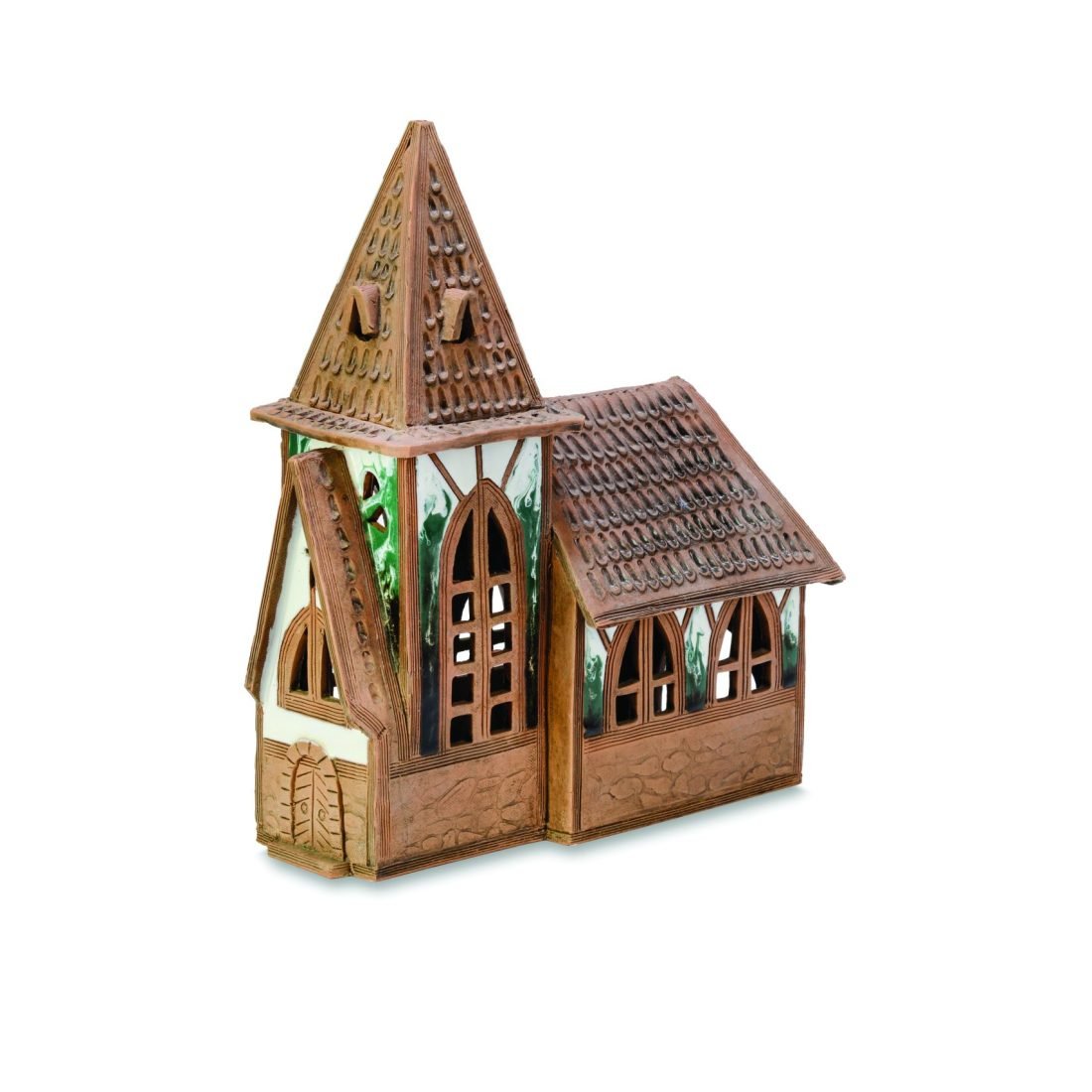 Ceramic miniature of a fantasy church CHJ 22