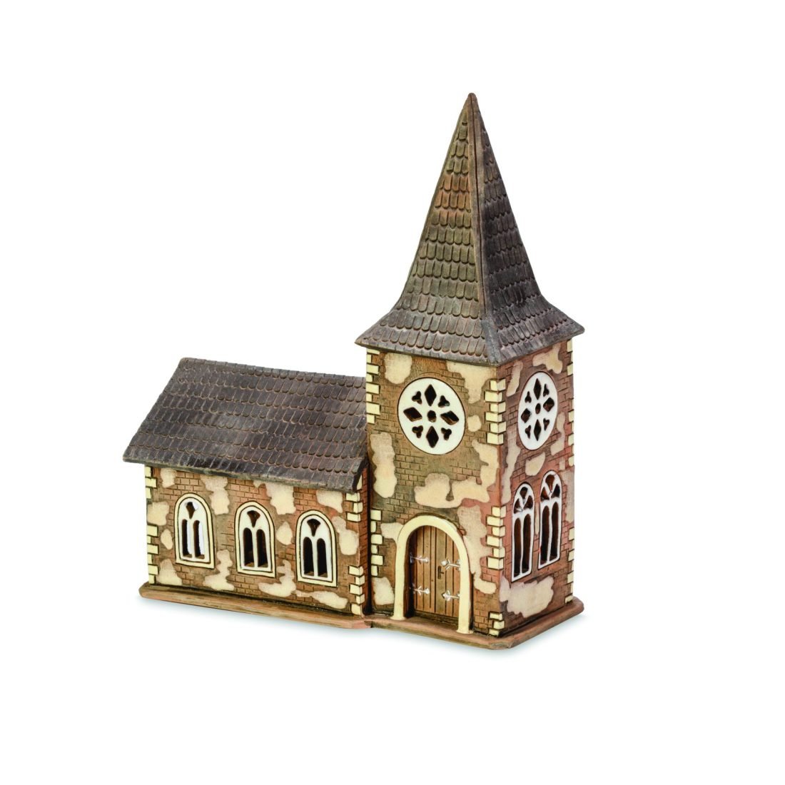 Ceramic miniature of a fantasy church CHJ 224