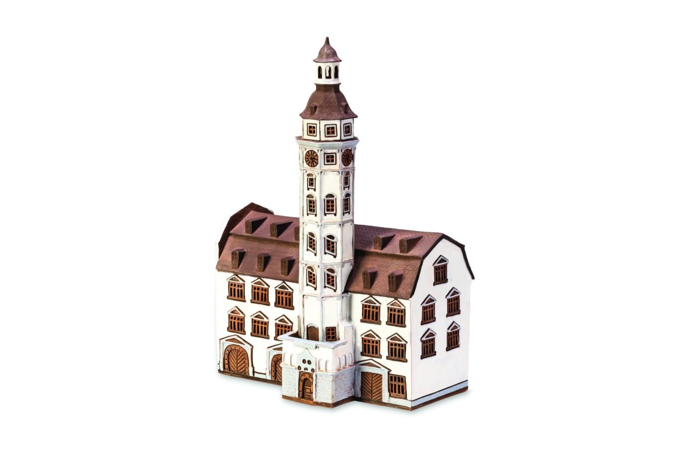 Ceramic miniature of Uhrturm Rathaus in Jena MOD 139