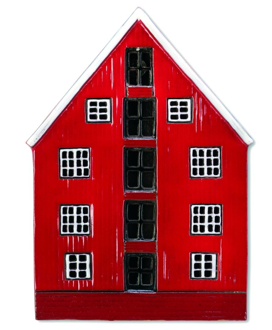 Ceramic plaque of original house in Trondheim NOR PL 02