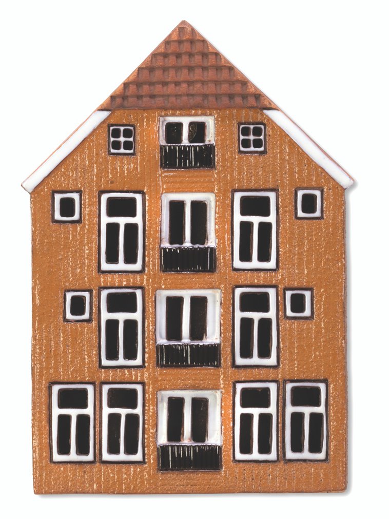 Ceramic plaque of original house in Trondheim NOR PL 04