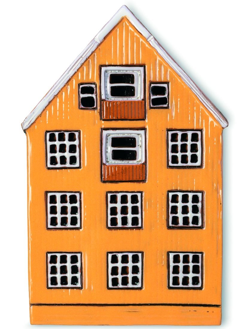 Ceramic plaque of original house in Trondheim NOR PL 06