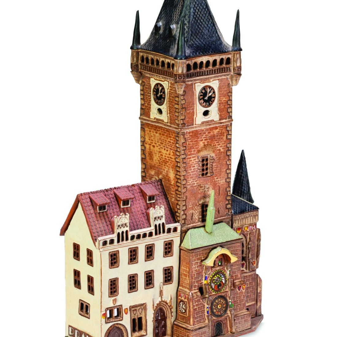 Ceramic miniature of the Astronomical clock in Prague PR 03