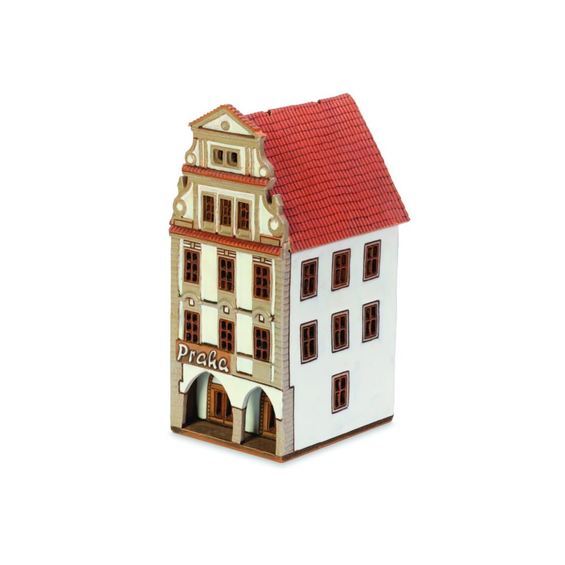 Ceramic miniature of original house in Prague PR 13