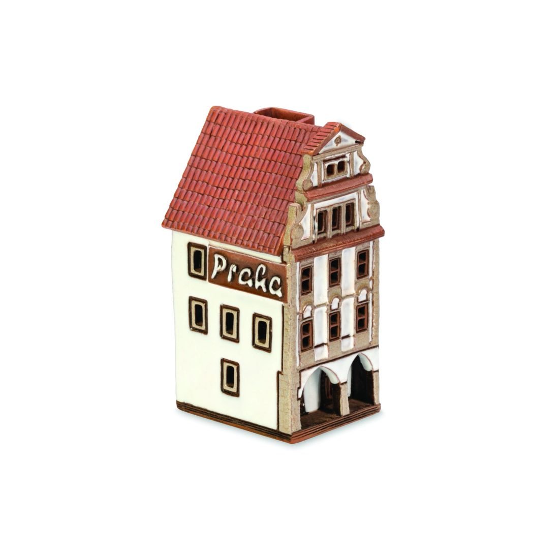 Ceramic miniature of original house in Prague PR 13 MINI