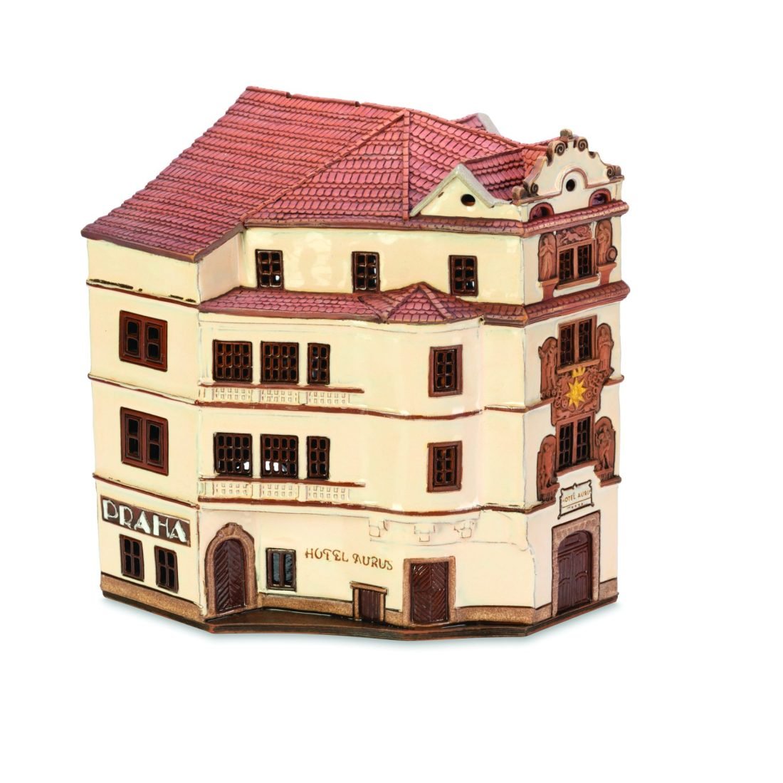 Ceramic miniature of Hotel Aurus in Prague PR 25