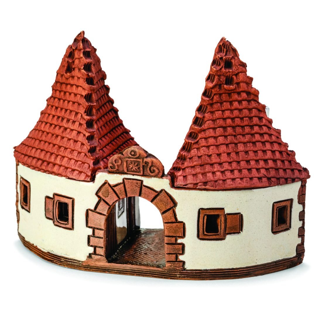 Ceramic miniature of Western town gate Burgtor in Rothenburg RodT 16 MINI