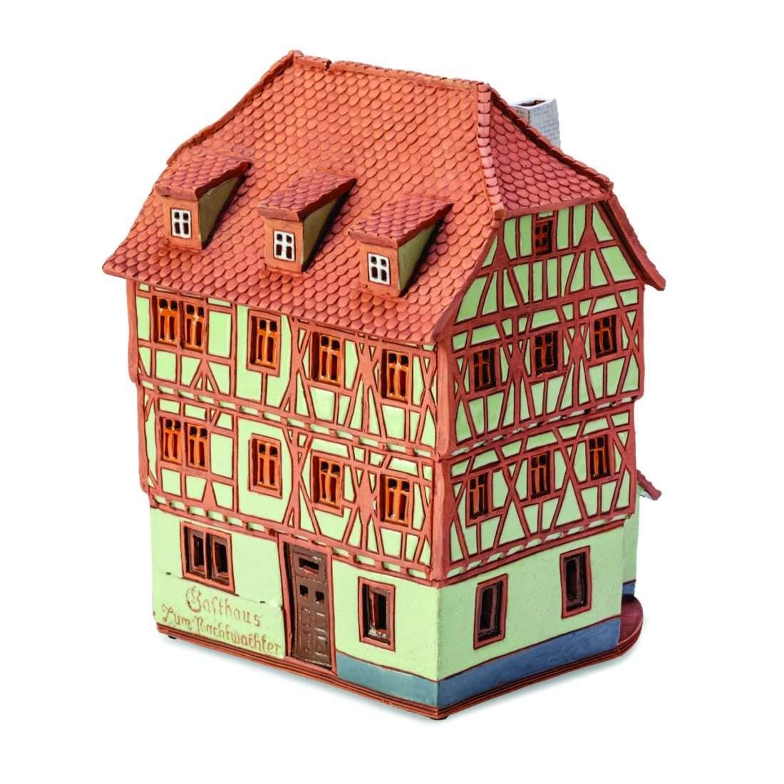 Ceramic miniature of original house in Rothenburg RodT 25