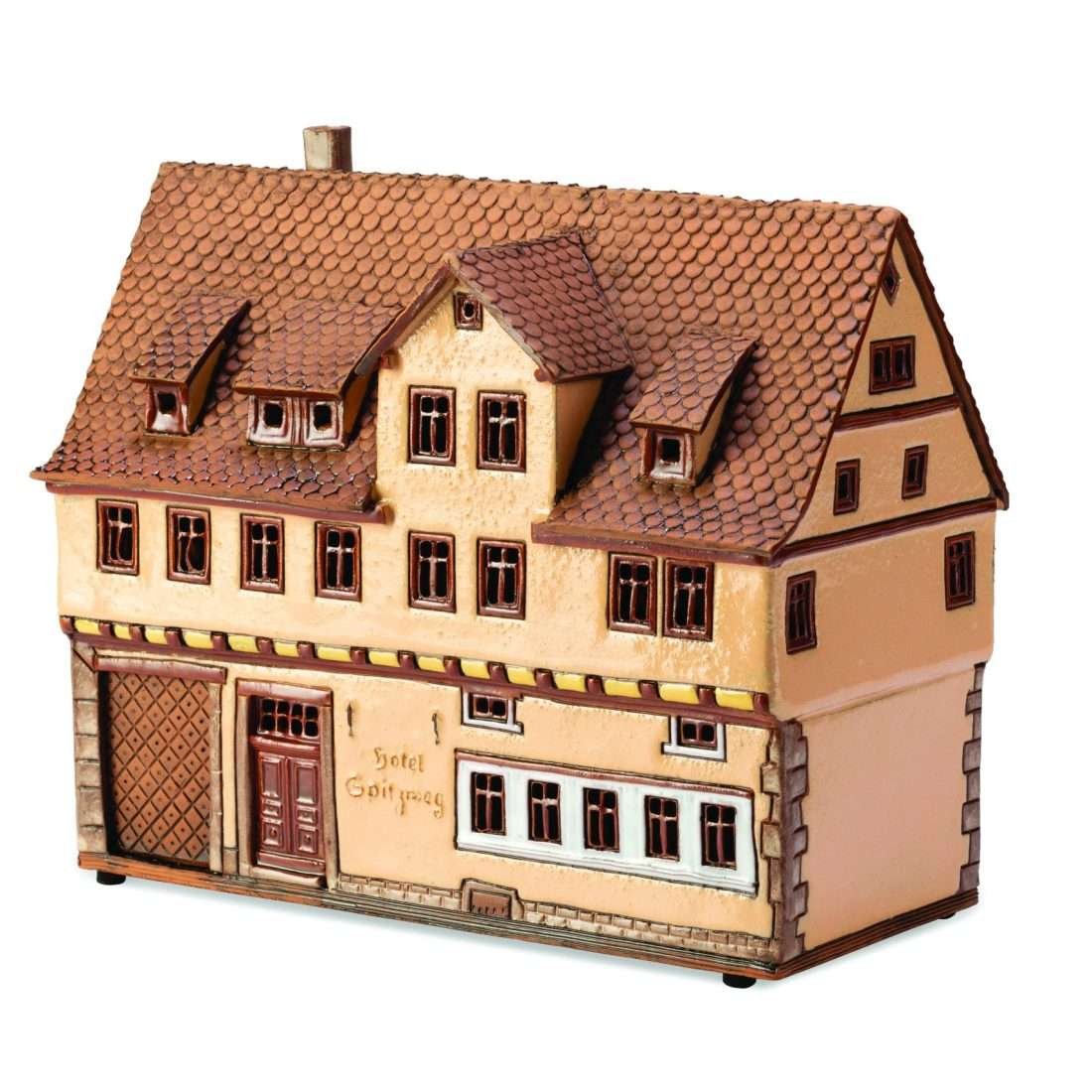 Ceramic miniature of Spitzweg hotel in Rothenburg RodT 37