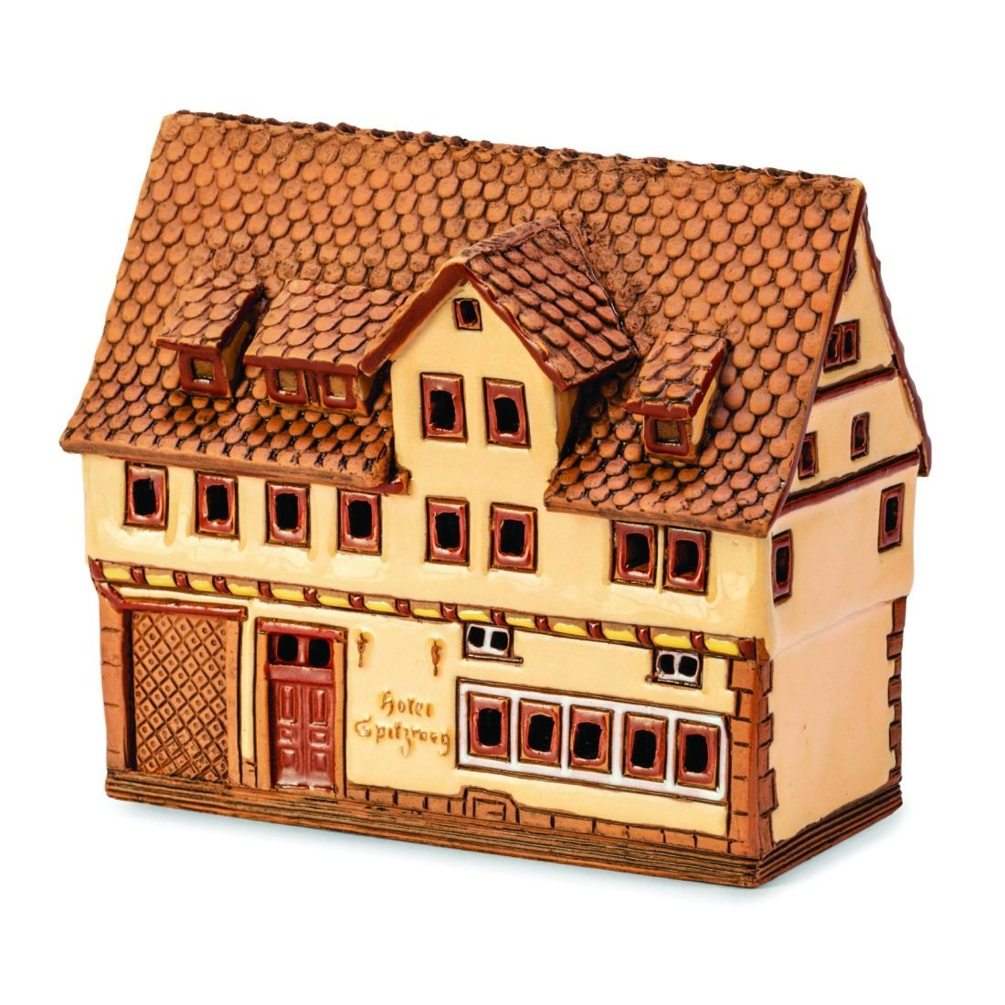 Ceramic miniature of Spitzweg hotel in Rothenburg RodT 37 MINI