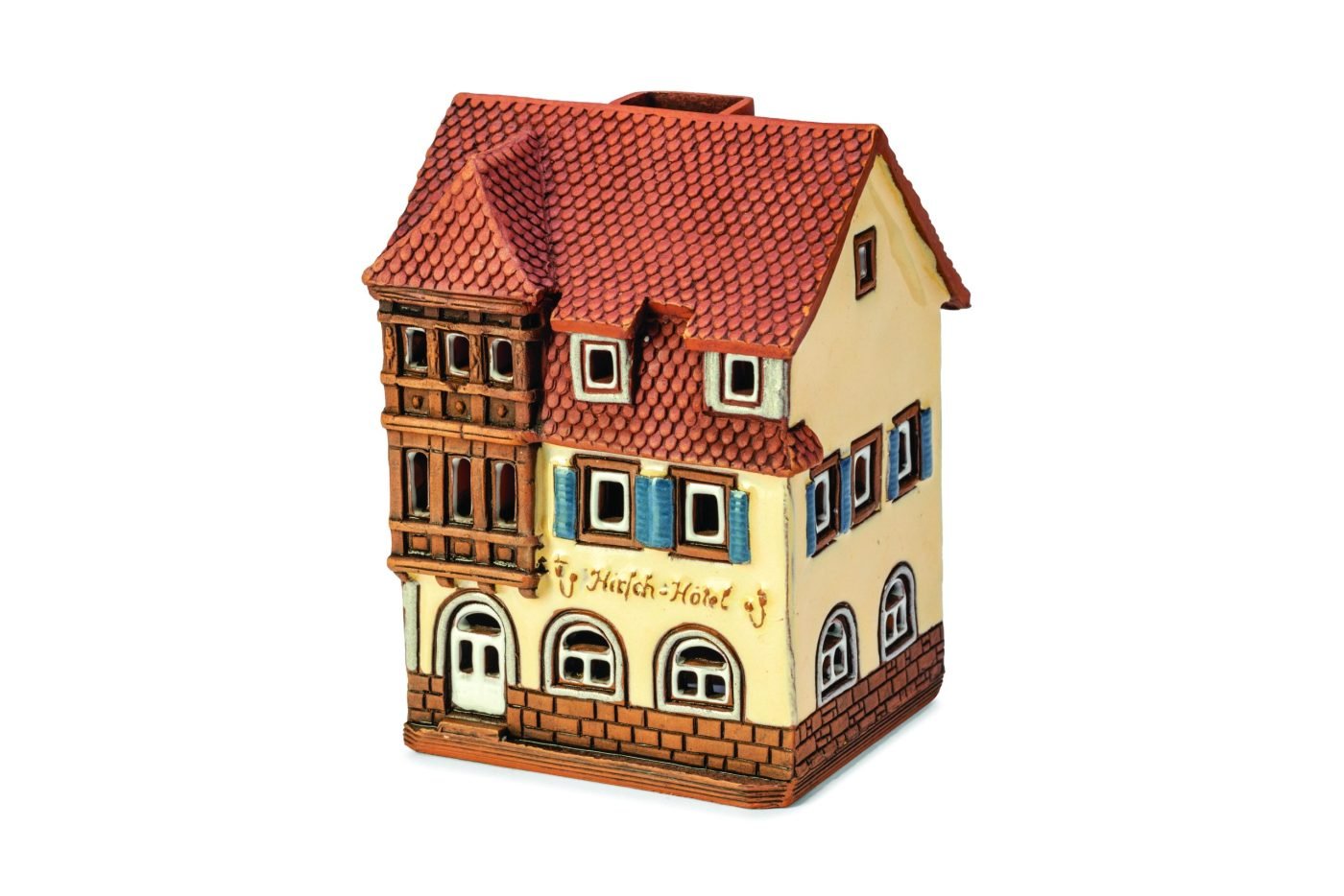 Ceramic miniature of Goldener Hirsch hotel in Rothenburg RodT 40 MINI