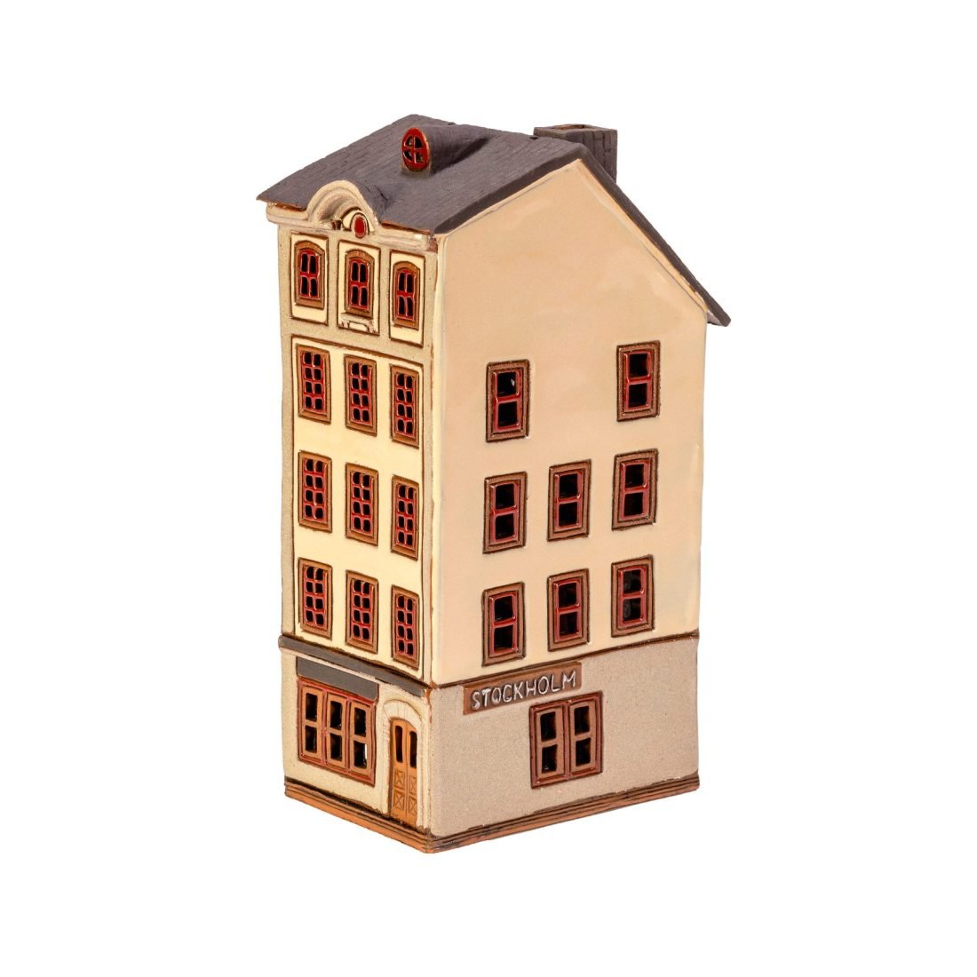 Ceramic miniature of Grand Square building in Stockholm SW 04