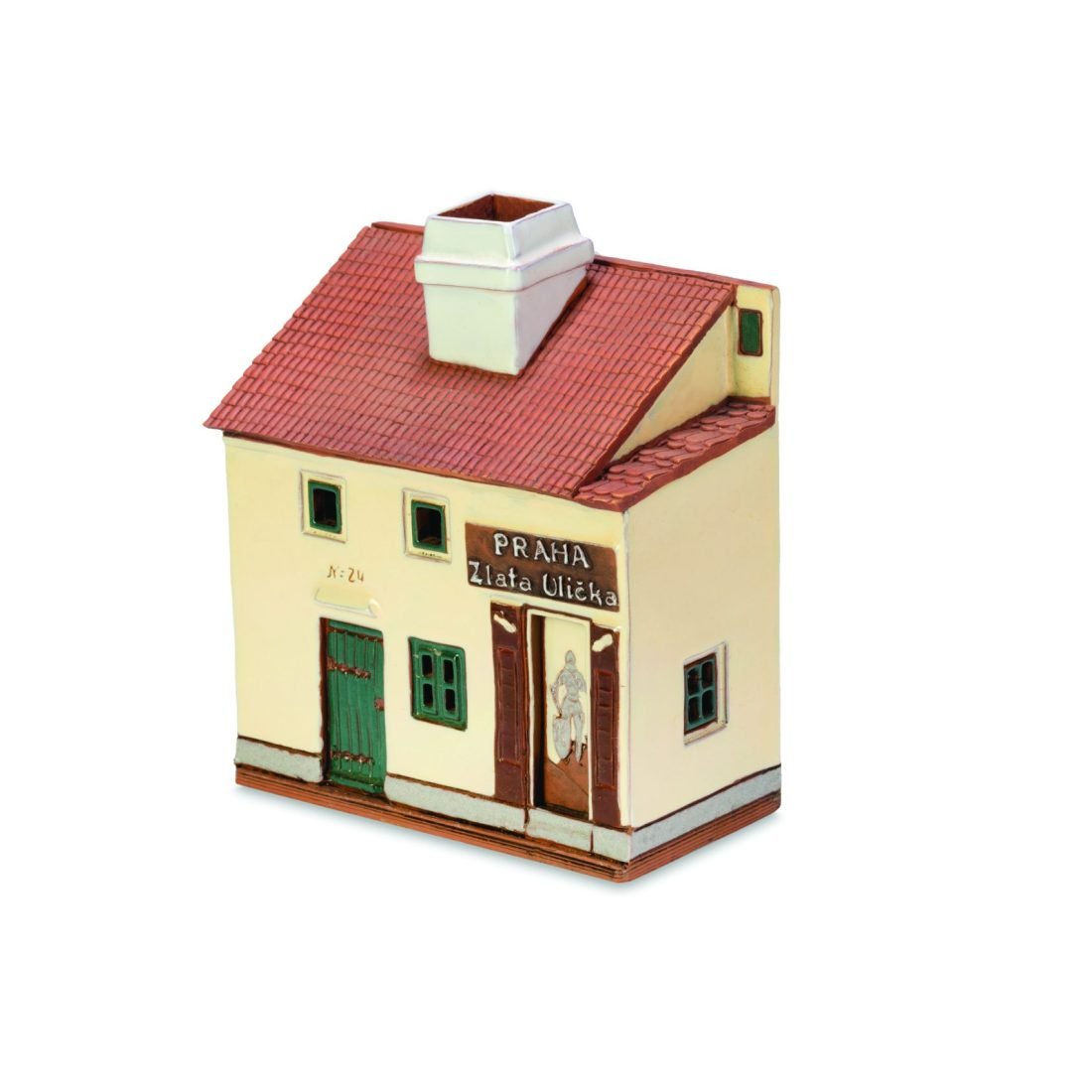 Ceramic miniature of Zlata street house in Prague ZU 04 L