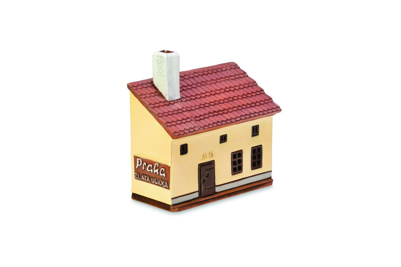 Ceramic miniature of Zlata street house in Prague ZU 12