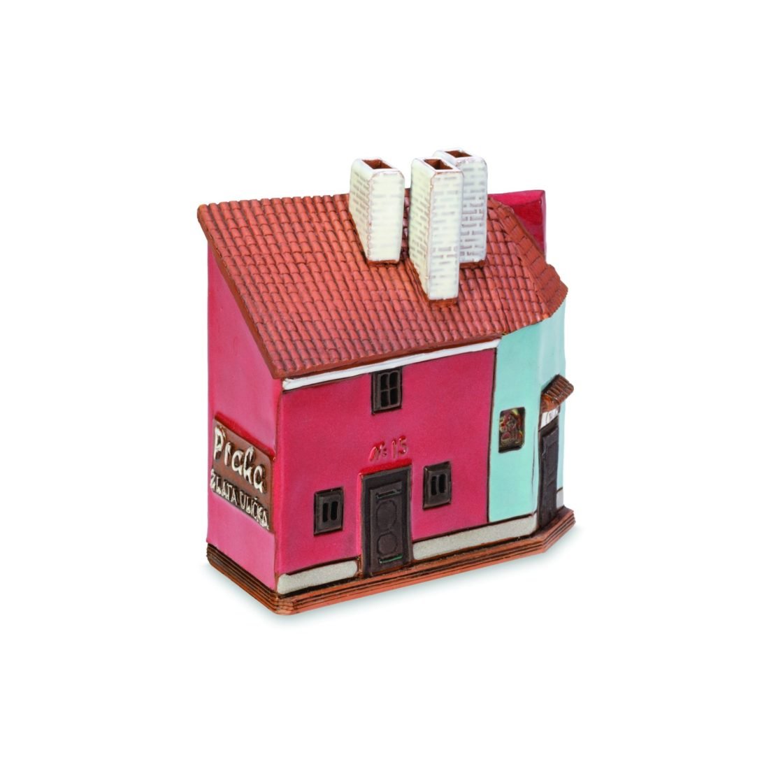 Ceramic miniature of Zlata street house in Prague ZU 13