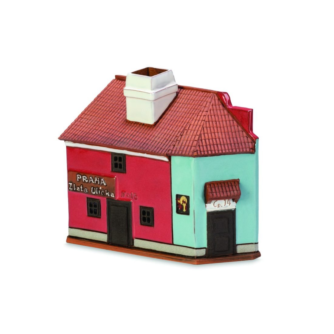 Ceramic miniature of Zlata street house in Prague ZU 13 L