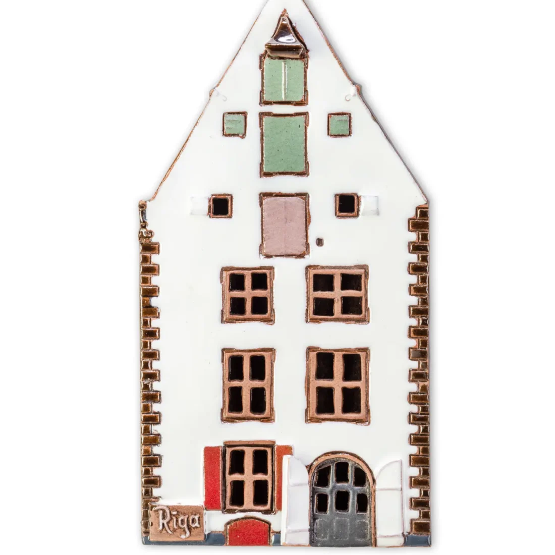 Ceramic plaque of original house in Riga LV 04 PL