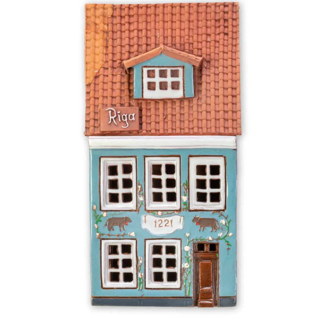 Ceramic plaque of original house in Riga LV 08 PL