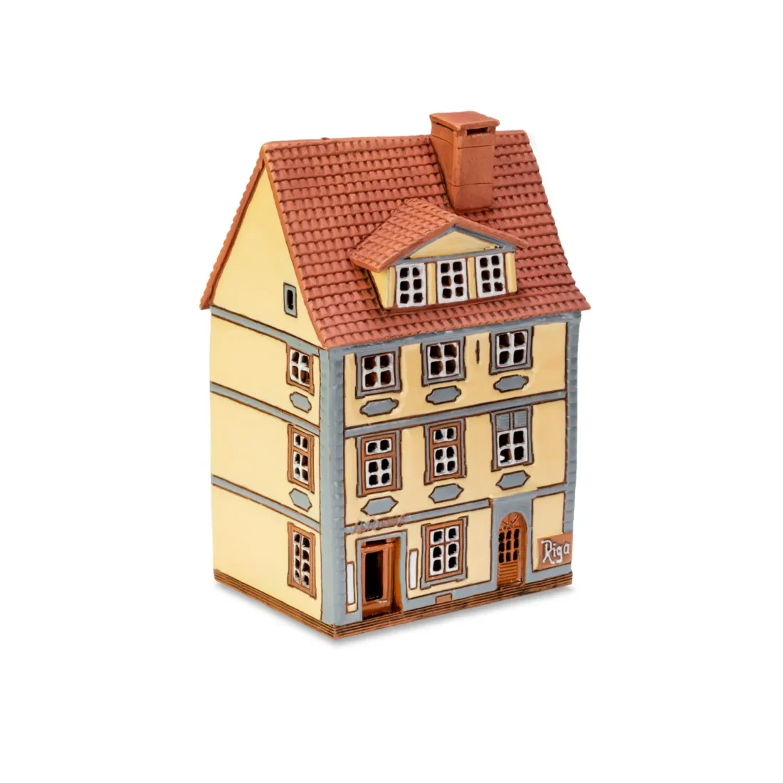 Handgemachte keramische Miniatur, originalgetreue Kopie eines Gebäudes in Riga LV 13