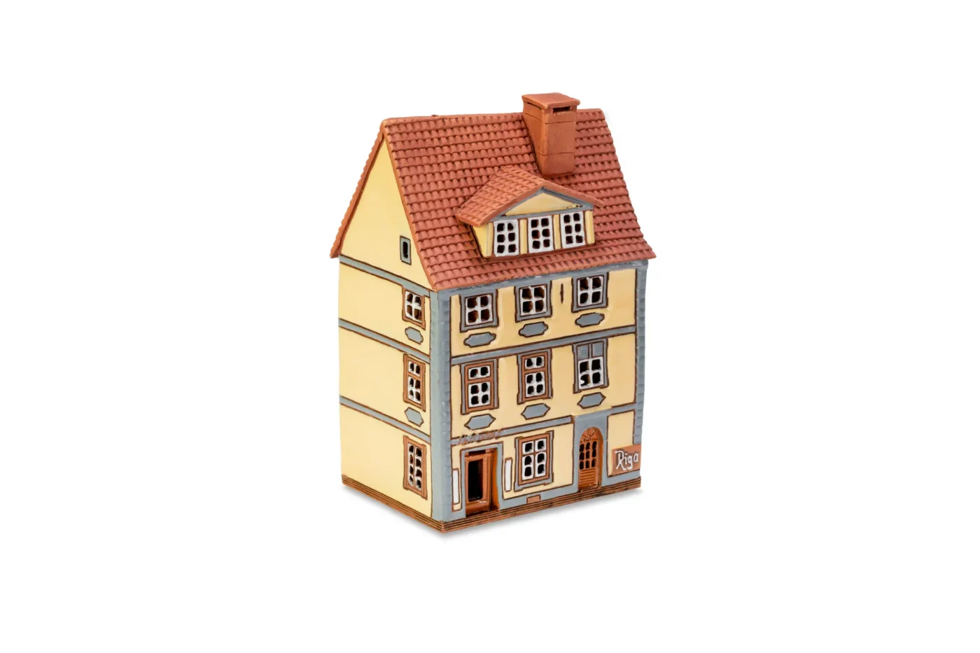 Handgemachte keramische Miniatur, originalgetreue Kopie eines Gebäudes in Riga LV 13