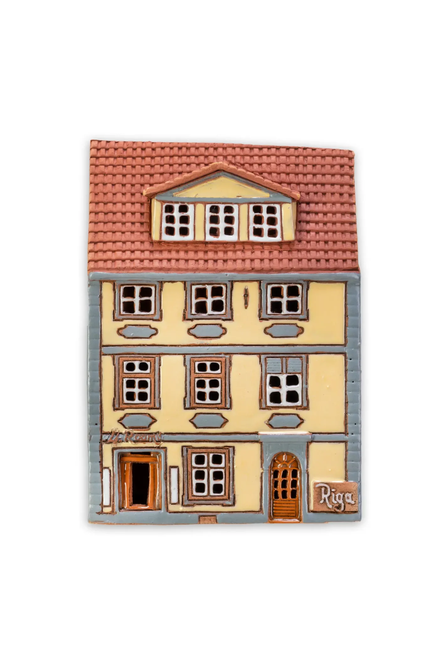 Ceramic plaque of original house in Riga LV 13 PL