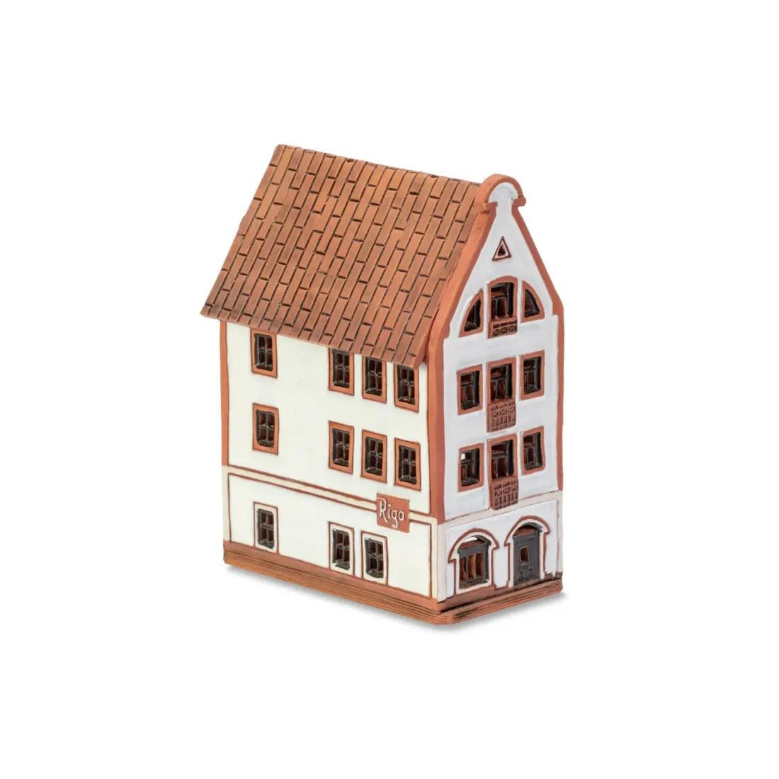 Handgemachte keramische Miniatur, originalgetreue Kopie eines Gebäudes in Riga LV 17