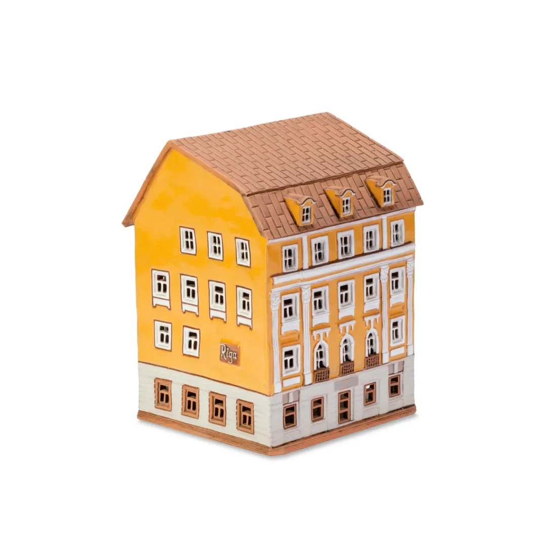 Handgemachte keramische Miniatur, originalgetreue Kopie eines Gebäudes in Riga LV 18