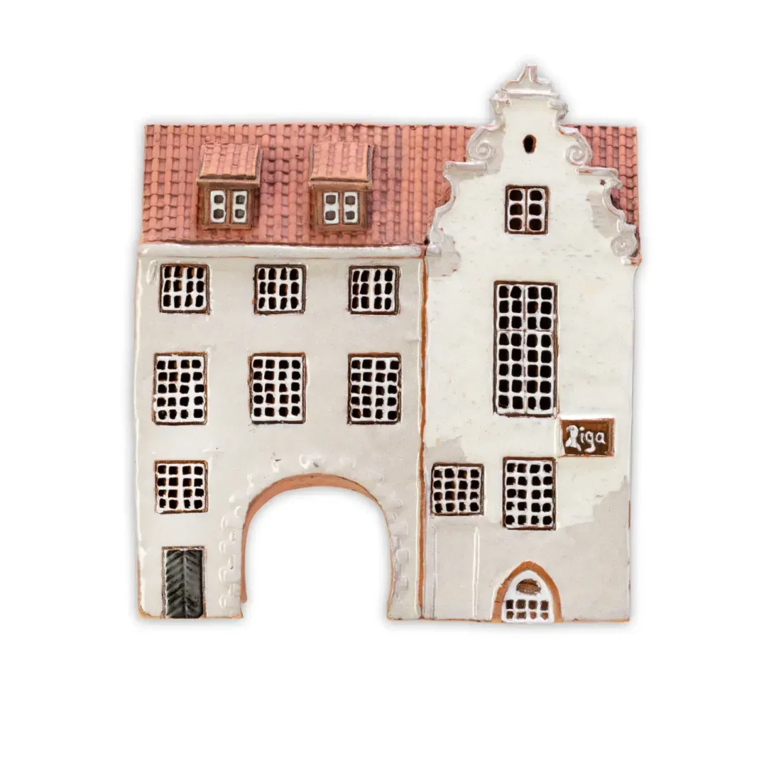 Ceramic plaque of original house in Riga LV 05 PL