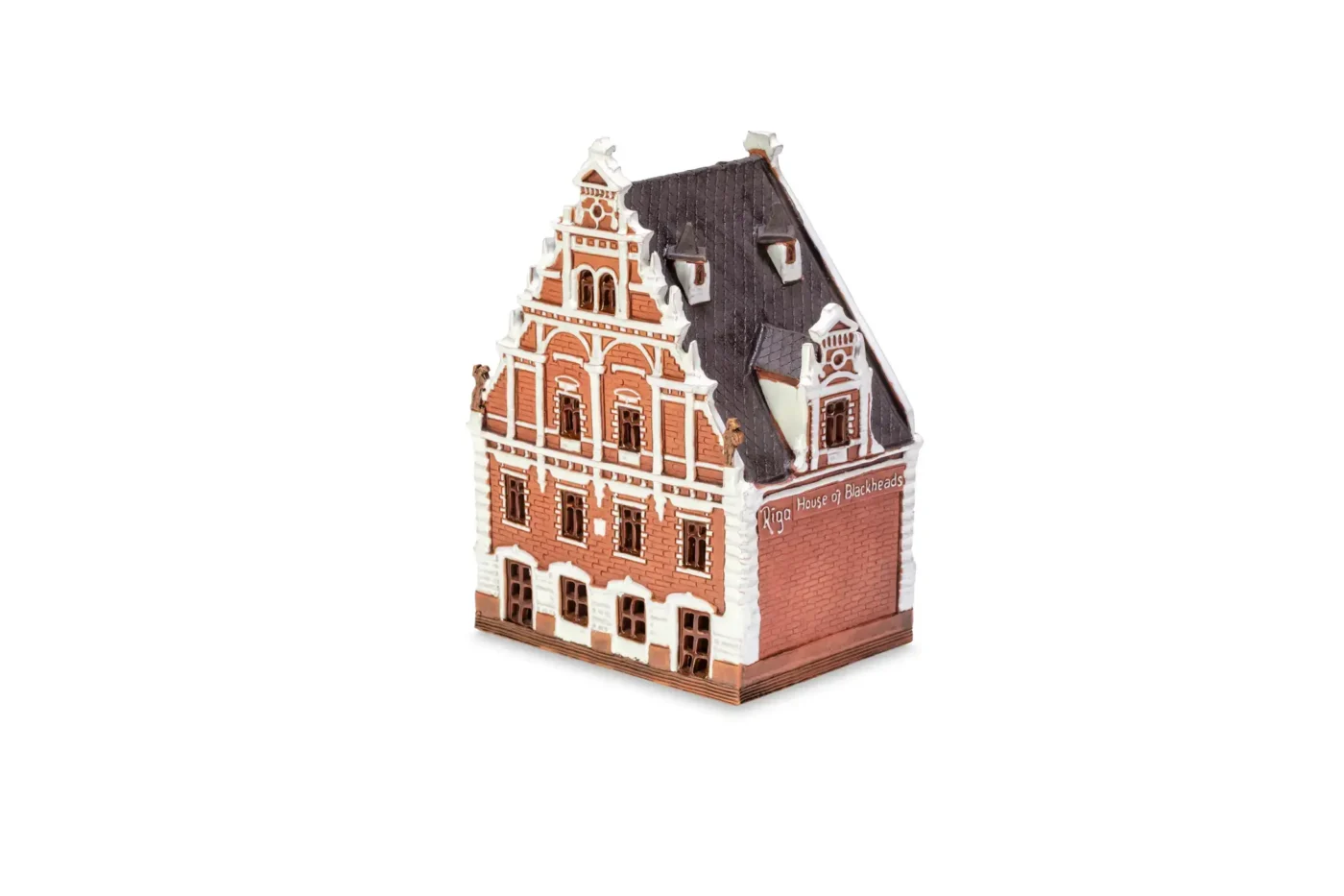 Handgemachte keramische Miniatur, originalgetreue Kopie eines Gebäudes in Riga LV 11