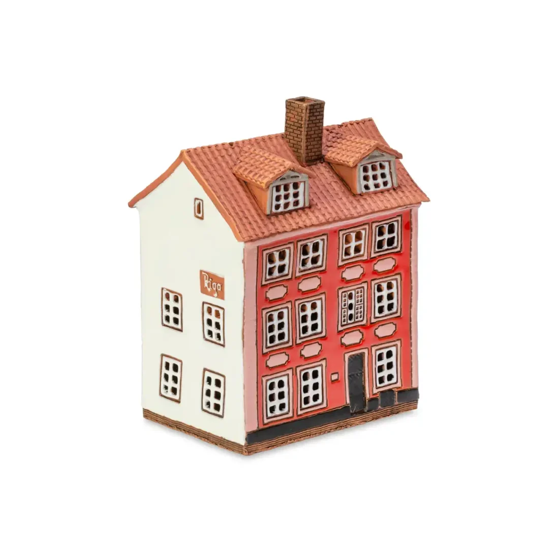 Handgemachte keramische Miniatur, originalgetreue Kopie eines Gebäudes in Riga LV 15