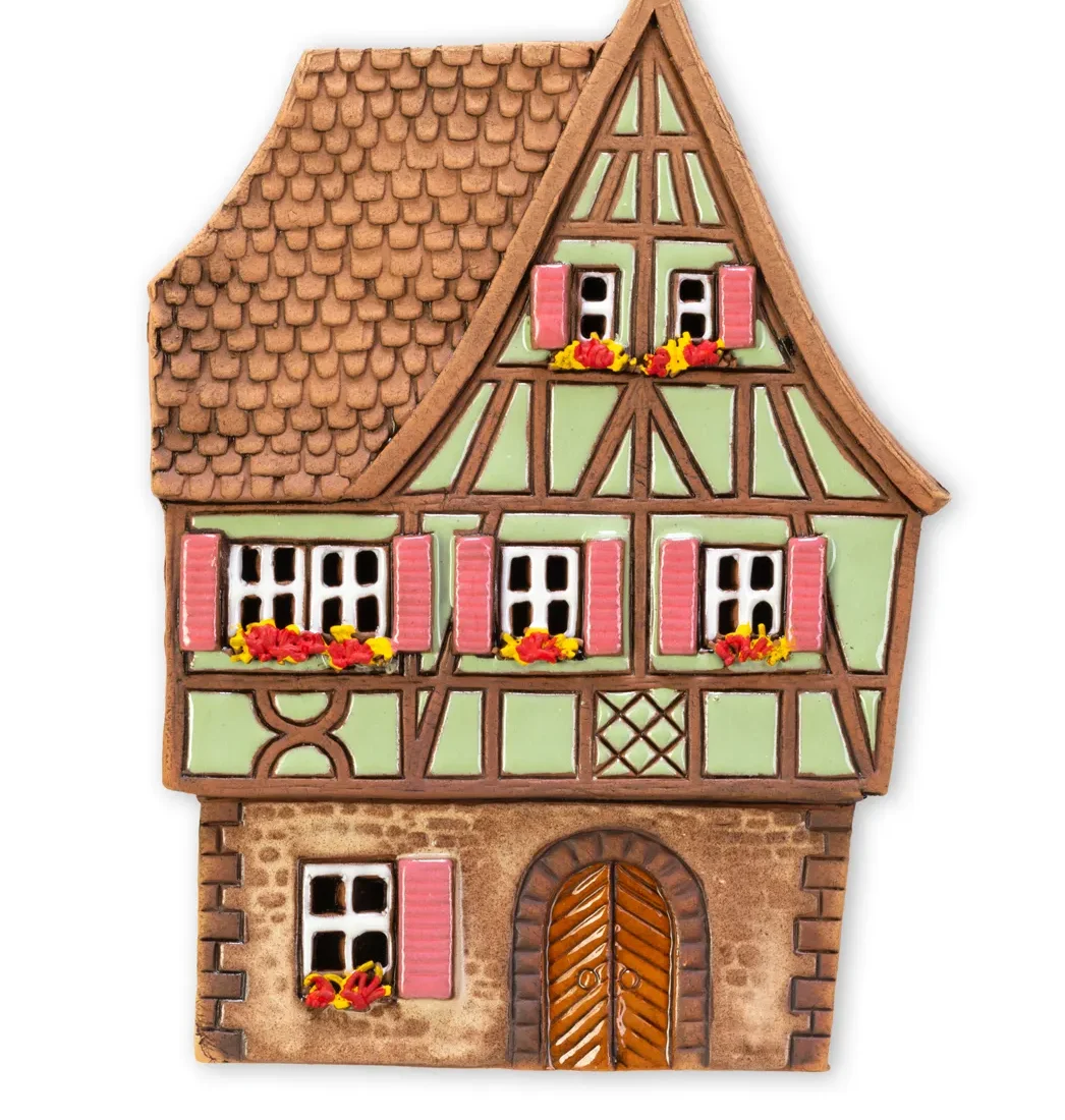 Ceramic plaque of original house in Alsace ALS 191 PL 3