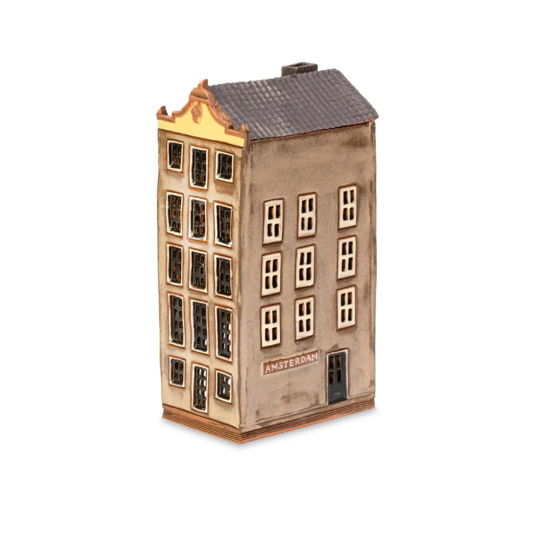Ceramic miniature of original house in Amsterdam AMS 06