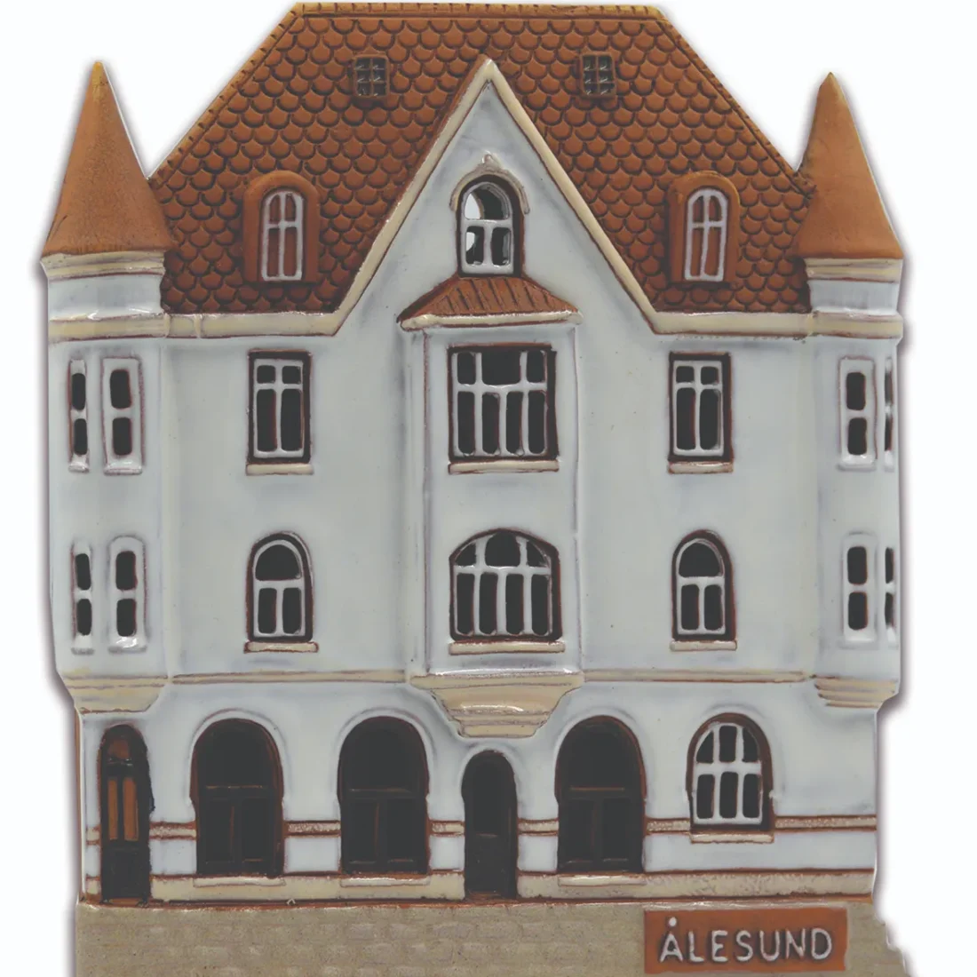 Ceramic plaque of original house in Alesund A 01 PL