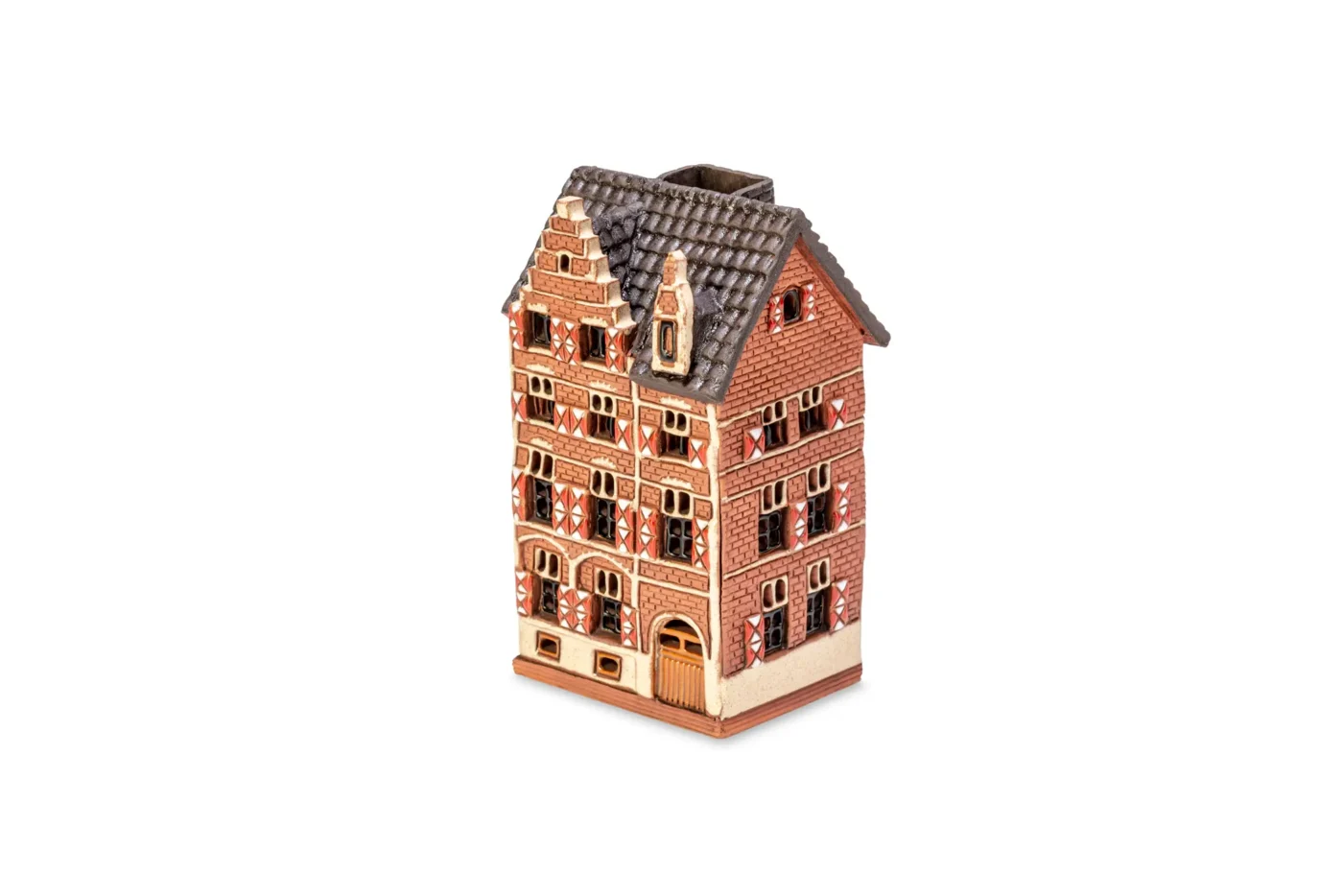 Handgemachte keramische Miniatur, originalgetreue Kopie eines Gebäudes in Belgien BEL MINI 07