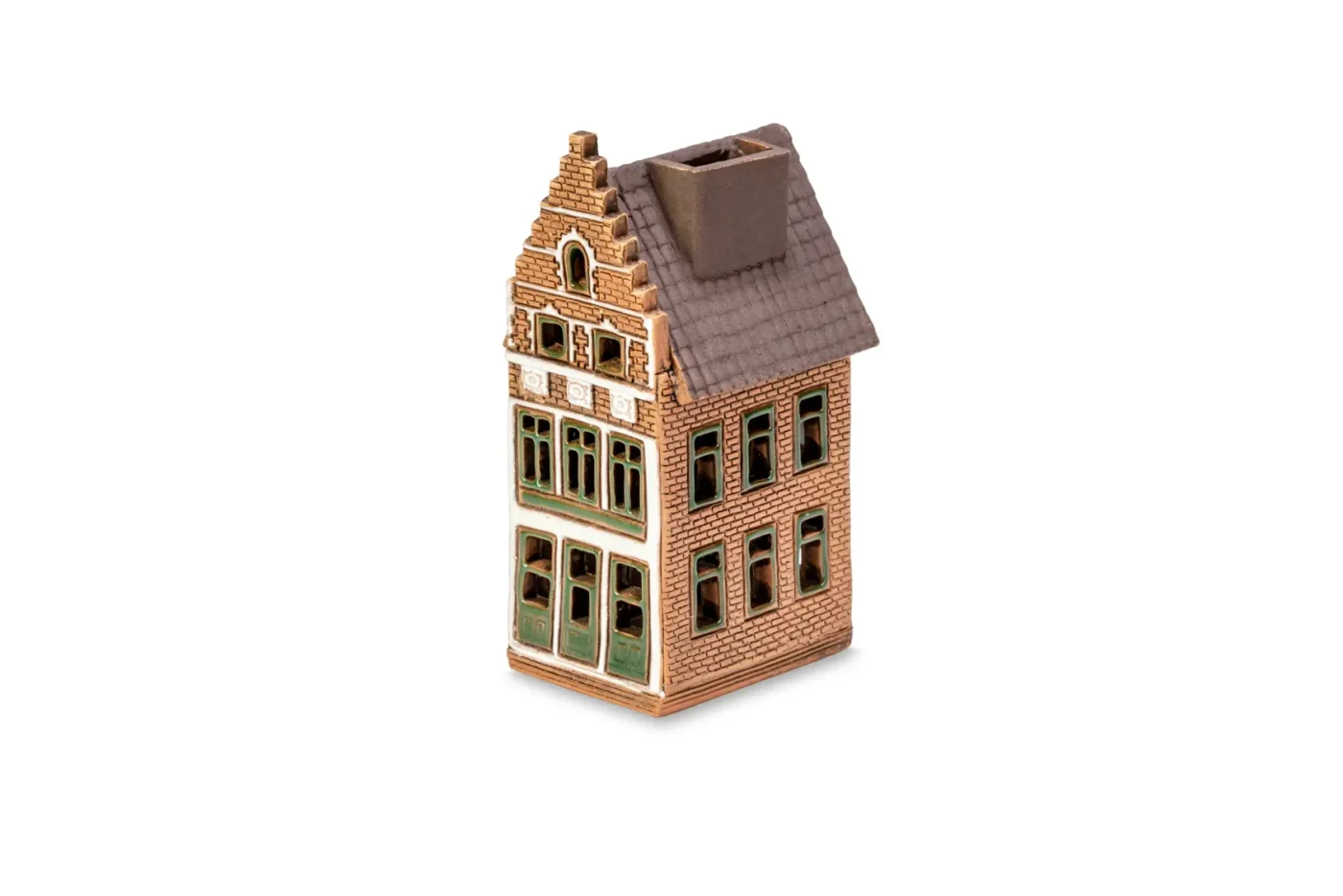 Handgemachte keramische Miniatur, originalgetreue Kopie eines Gebäudes in Belgien BEL MINI 35