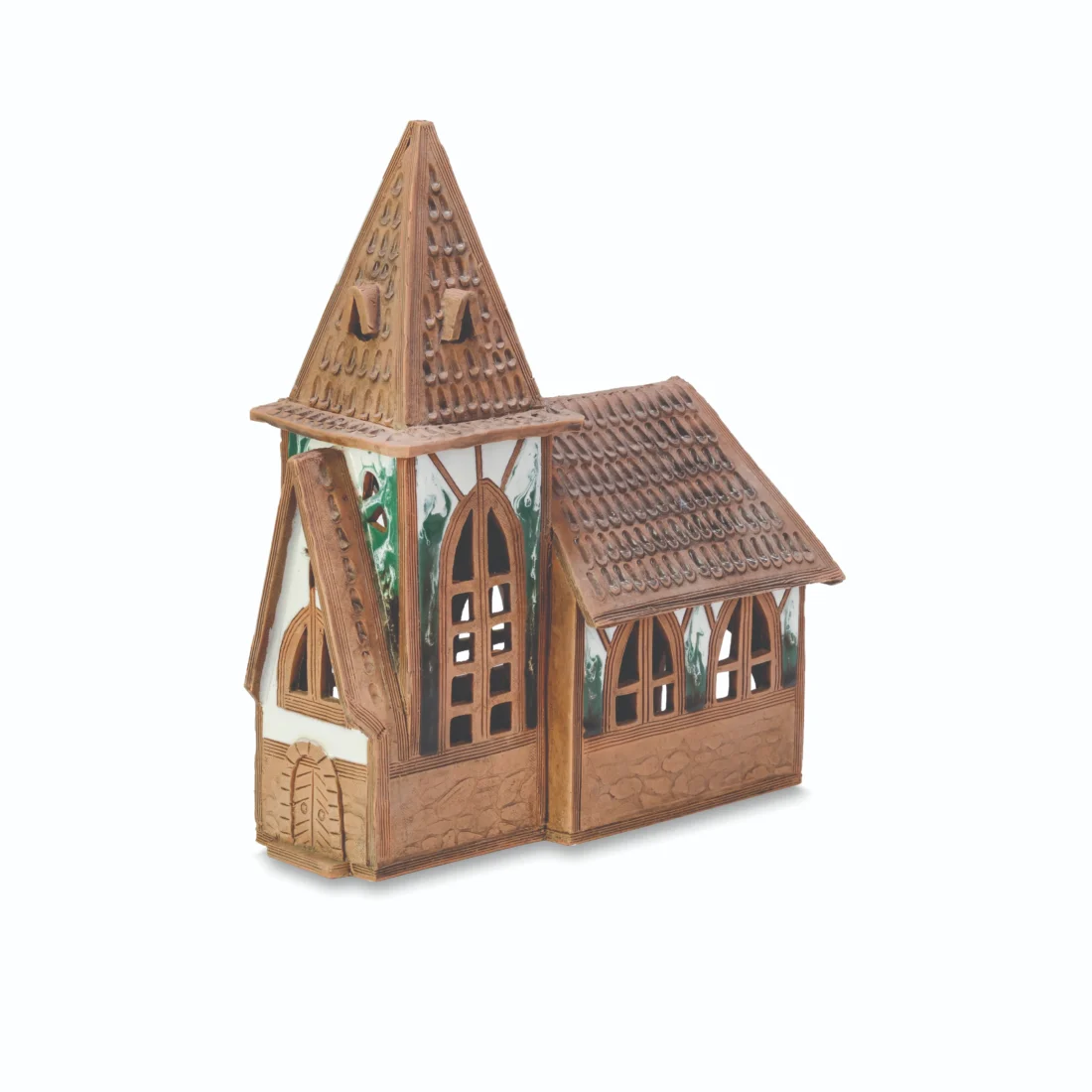 Ceramic miniature of a fantasy church CHJ 22