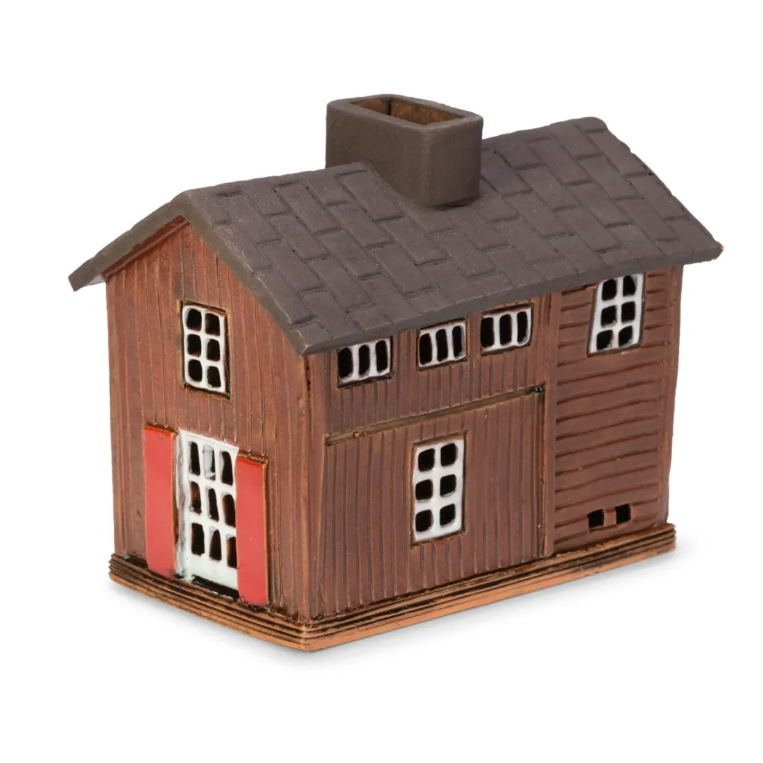 Ceramic miniature of original house in Porvoo FIN MINI 02