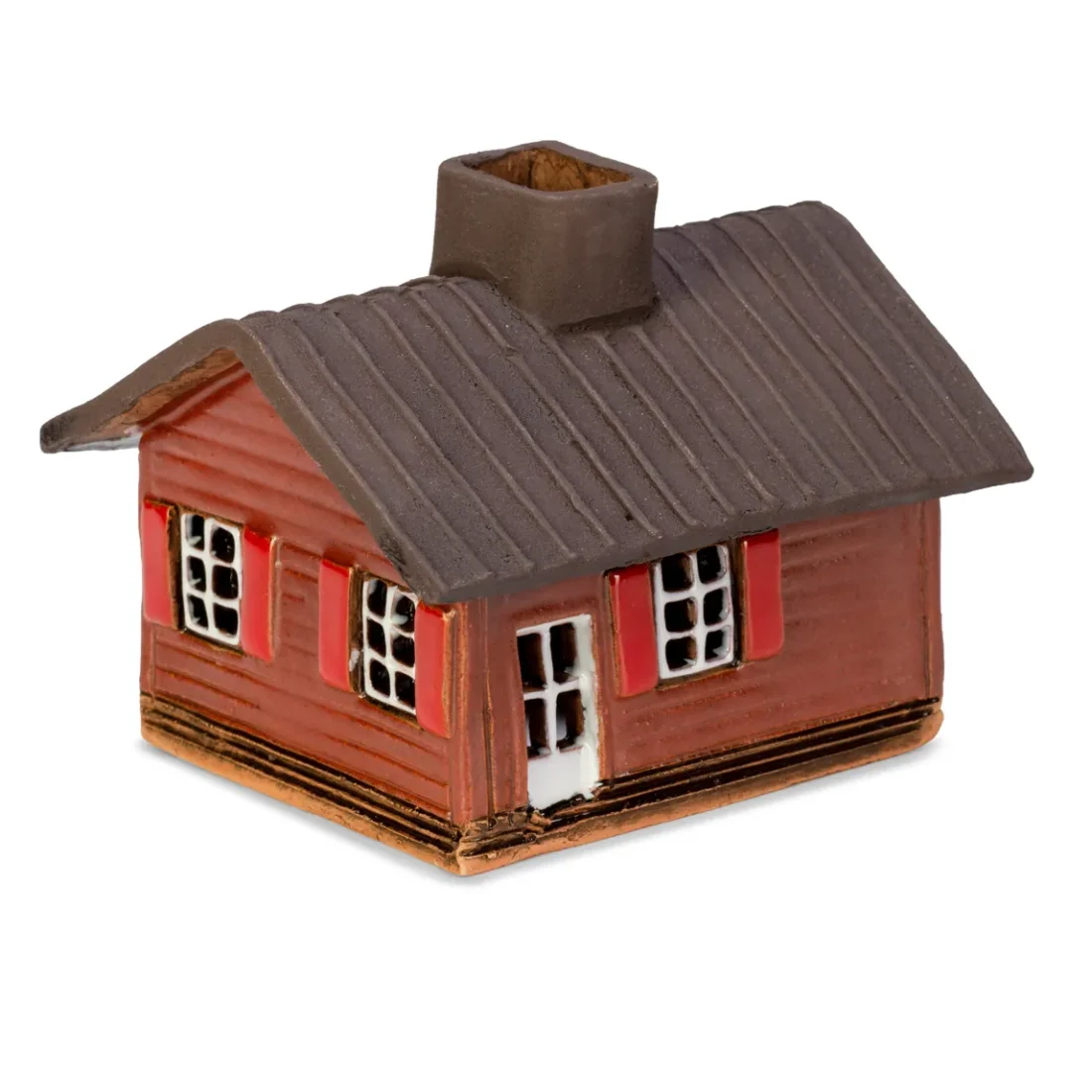 Ceramic miniature of original house in Porvoo FIN MINI 03
