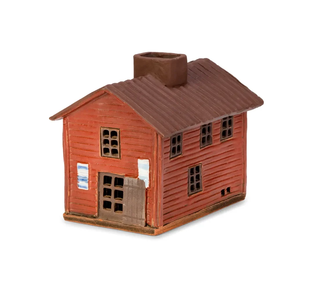 Ceramic miniature of original house in Porvoo FIN MINI 08