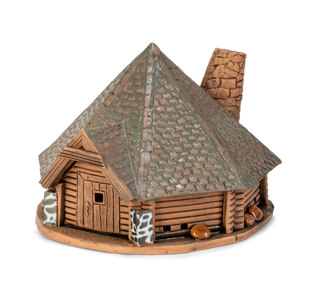 Ceramic miniature of original house in Rovaniemi FIN 12
